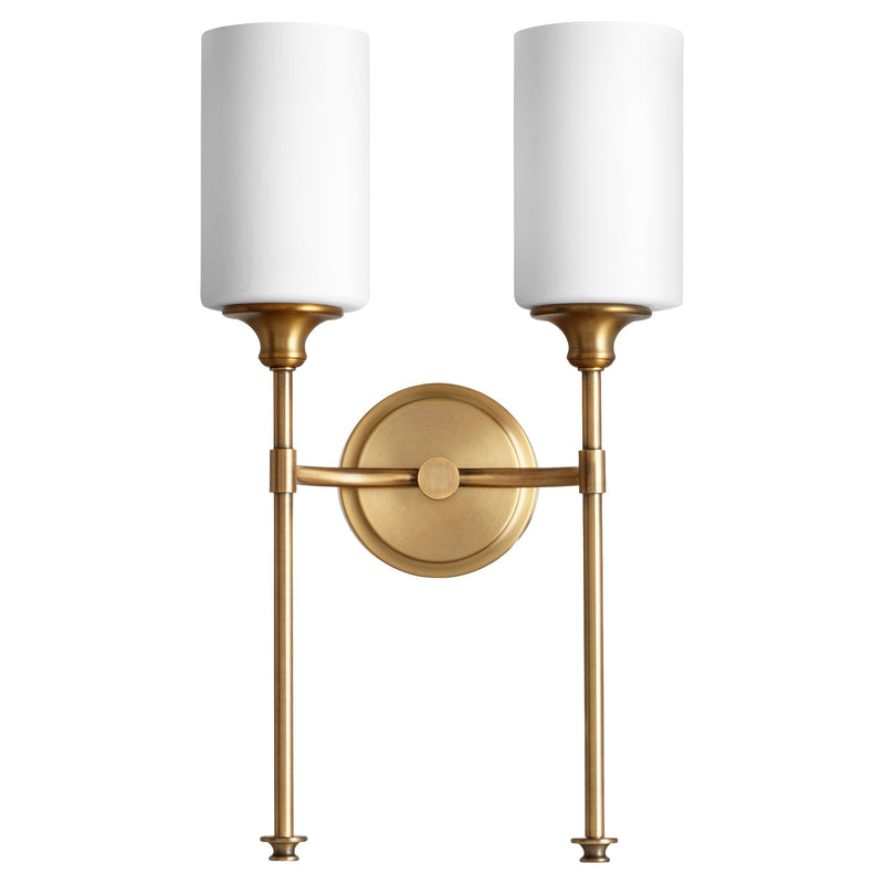 Celeste 2 Light Vanity Light in Aged Brass