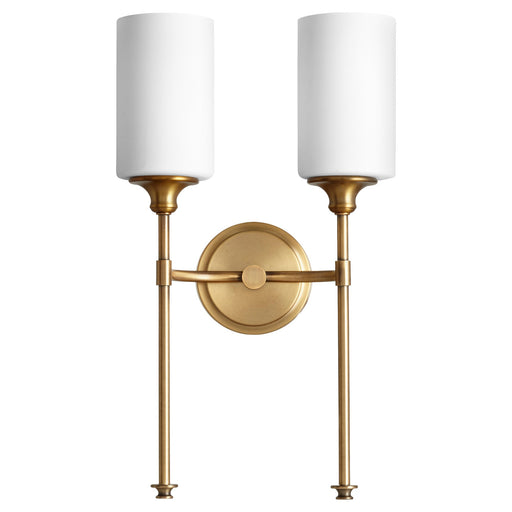 Celeste 2 Light Vanity Light in Aged Brass