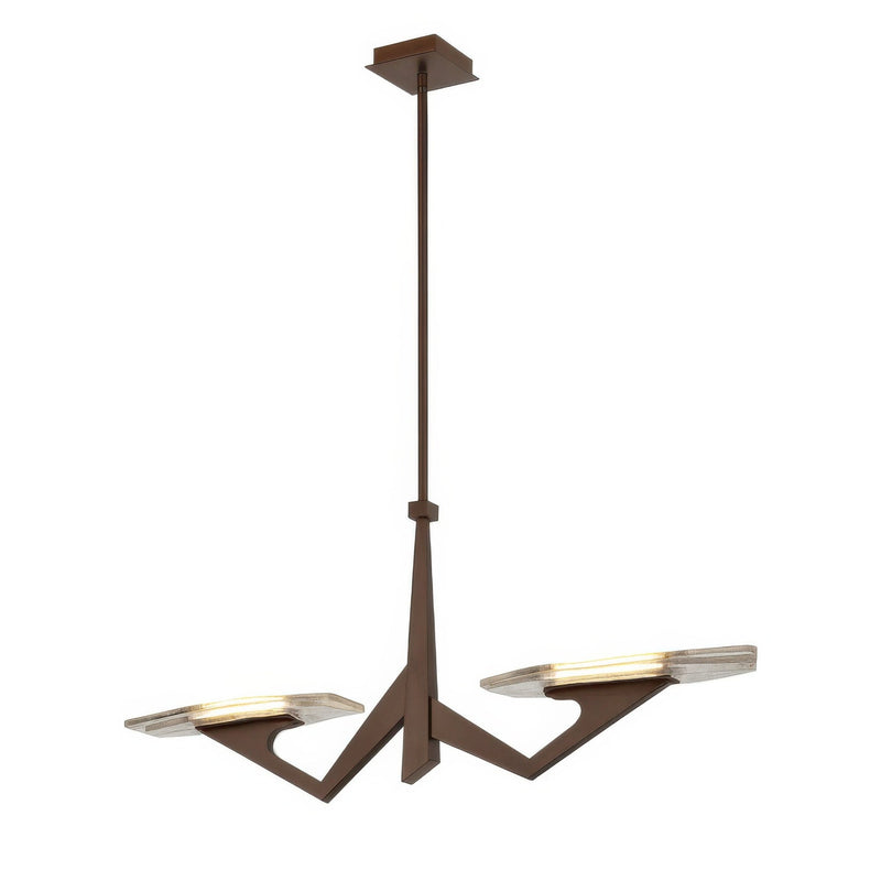 Down the Wrong Path 2-Light 47" Linear Pendant in Brontourage