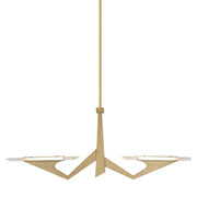 Down the Wrong Path 2-Light 47" Linear Pendant in Brass Kisser