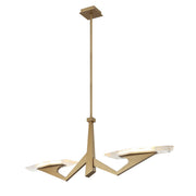 Down the Wrong Path 2-Light 47" Linear Pendant in Brass Kisser