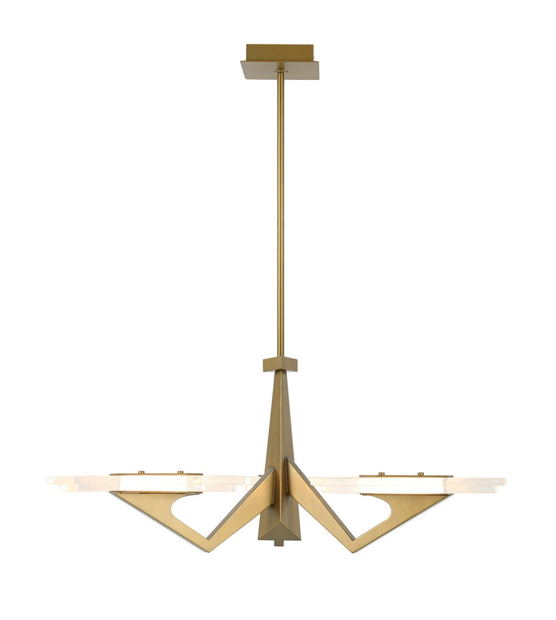 Down the Wrong Path 3-Light 31.8" Chandelier in Brass Kisser