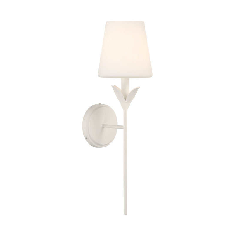 Broche 1 Light 6" Sconce in Matte White