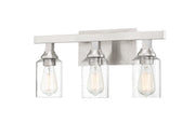 Chicago 3 Light 22" Vanity in Brushed Polished Nickel