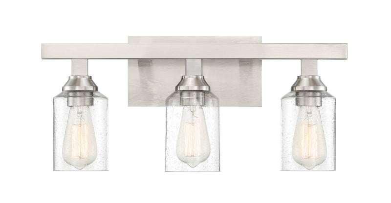 Chicago 3 Light 22" Vanity in Brushed Polished Nickel