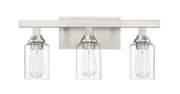 Chicago 3 Light 22" Vanity in Brushed Polished Nickel