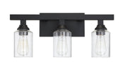 Chicago 3 Light 22" Vanity in Flat Black