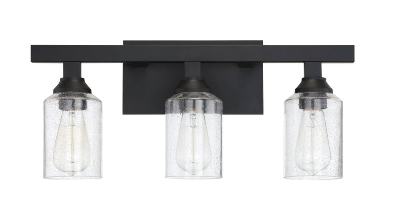Chicago 3 Light 22" Vanity in Flat Black