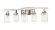 Chicago 5 Light 35.75" Vanity in Brushed Polished Nickel