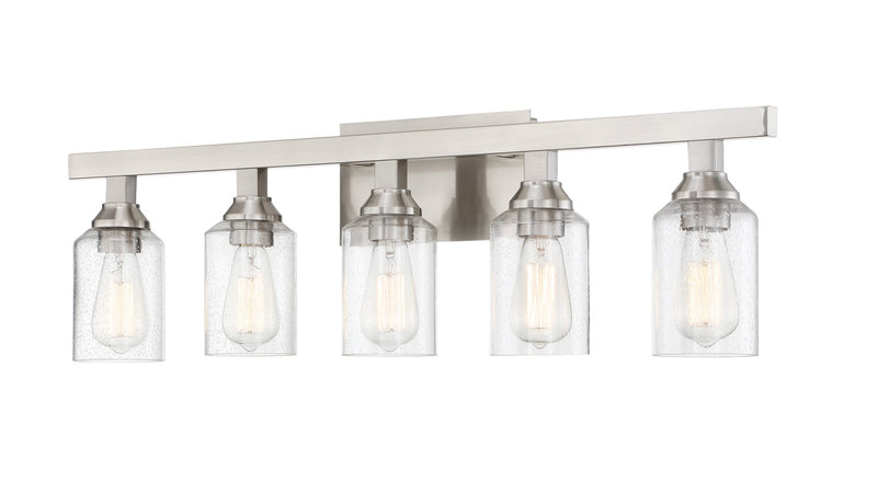 Chicago 5 Light 35.75" Vanity in Brushed Polished Nickel