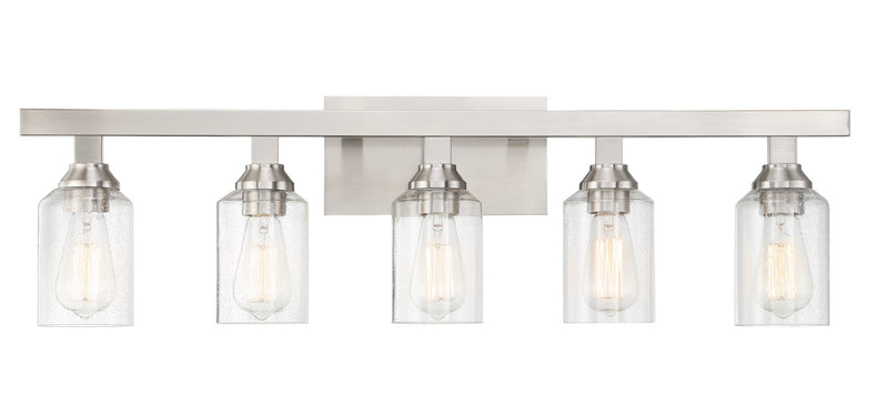 Chicago 5 Light 35.75" Vanity in Brushed Polished Nickel