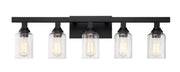 Chicago 5 Light 35.75" Vanity in Flat Black