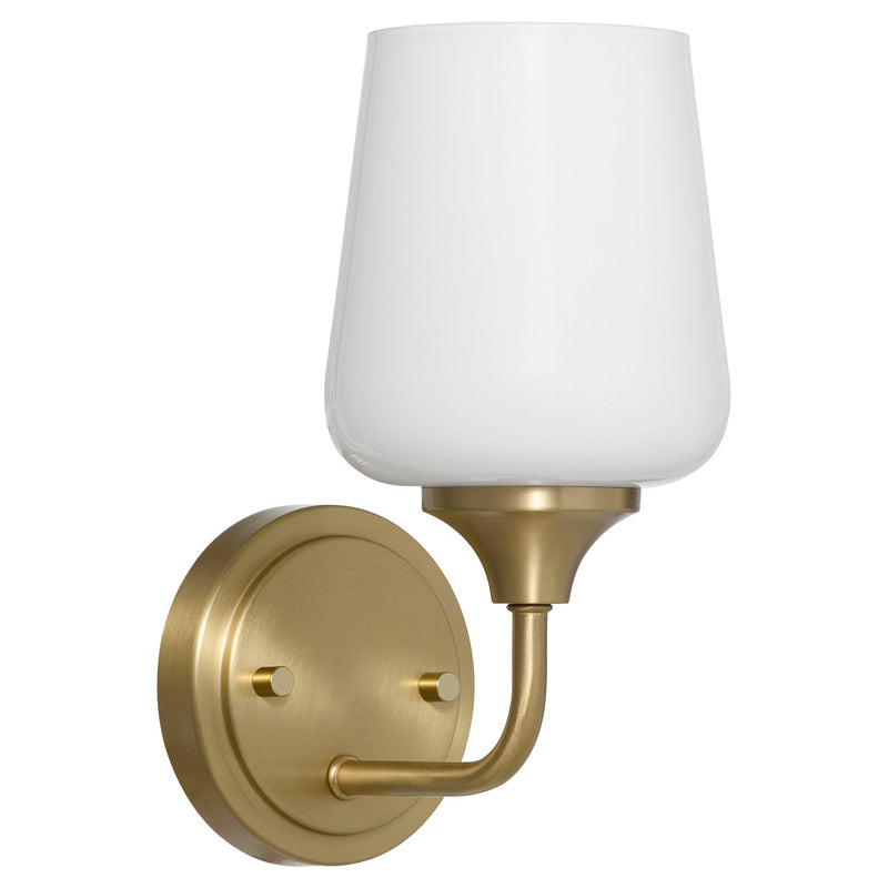 Raymond 1 Light Wall Mount in Aged Brass