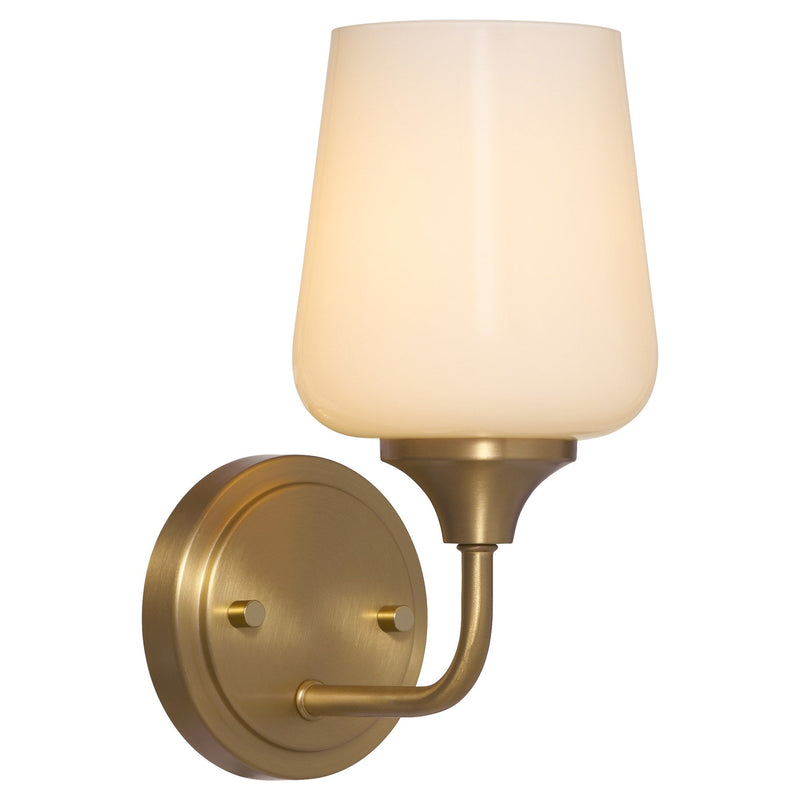 Raymond 1 Light Wall Mount in Aged Brass