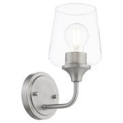 Raymond 1 Light Wall Mount in Satin Nickel
