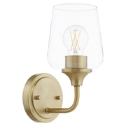 Raymond 1 Light Wall Mount in Aged Brass
