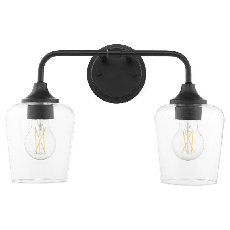 Raymond 2 Light Vanity in Matte Black