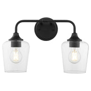Raymond 2 Light Vanity in Matte Black