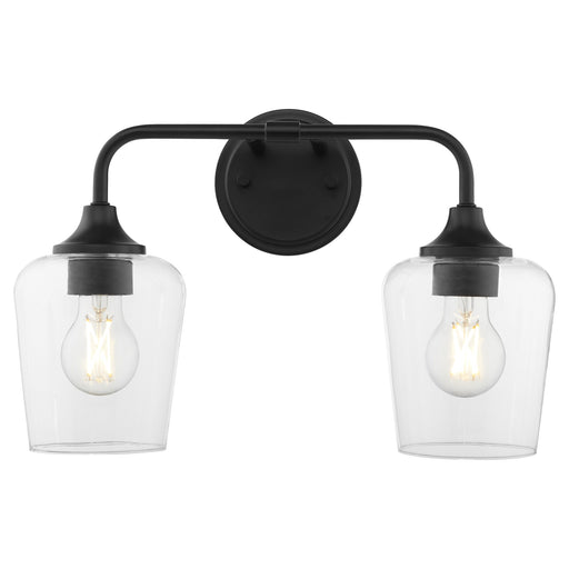 Raymond 2 Light Vanity in Matte Black