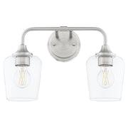Raymond 2 Light Vanity in Satin Nickel