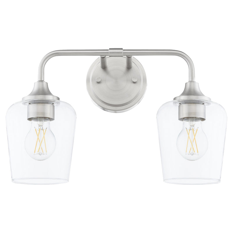 Raymond 2 Light Vanity in Satin Nickel