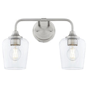Raymond 2 Light Vanity in Satin Nickel