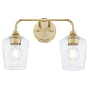 Raymond 2 Light Vanity in Aged Brass