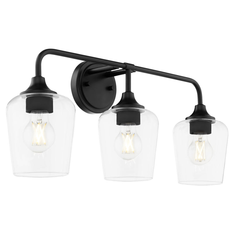 Raymond 3 Light Vanity in Matte Black