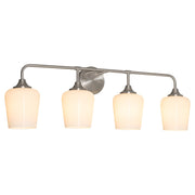 Raymond 4 Light Vanity with Opal Glass in Satin Nickel