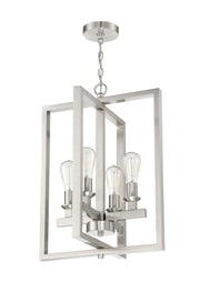 Chicago 4 Light 18" Foyer in Brushed Polished Nickel