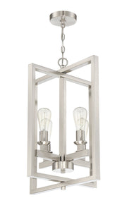 Chicago 4 Light 18" Foyer in Brushed Polished Nickel