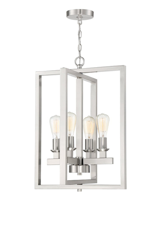 Chicago 4 Light 18" Foyer in Brushed Polished Nickel