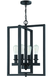 Chicago 4 Light 18" Foyer in Flat Black