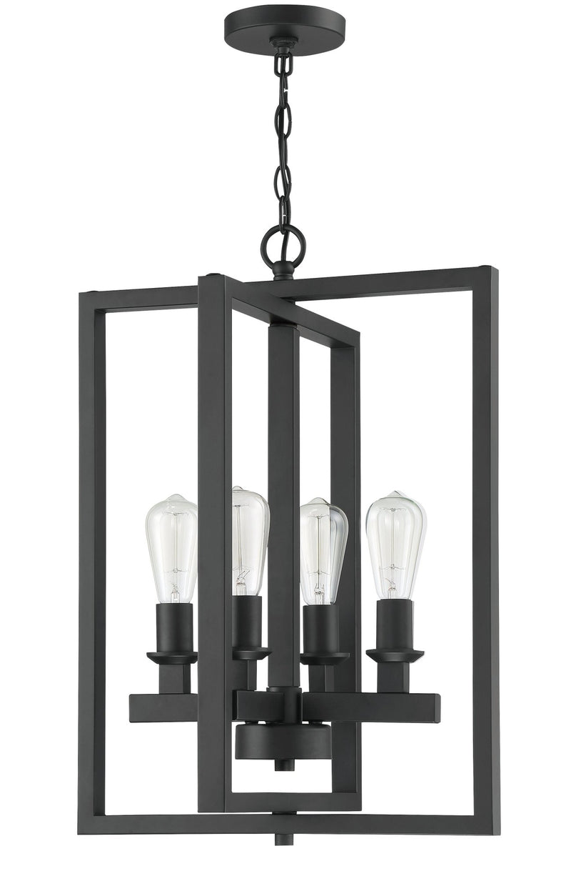 Chicago 4 Light 18" Foyer in Flat Black