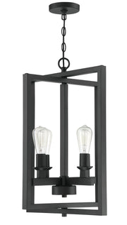 Chicago 4 Light 18" Foyer in Flat Black