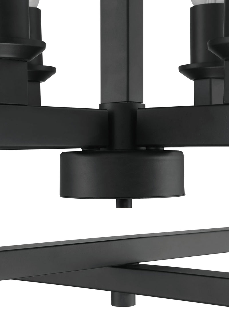 Chicago 4 Light 18" Foyer in Flat Black