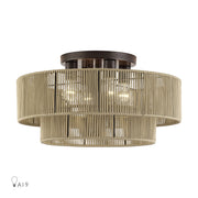 Acordia 4-Light Extra Large Semi-Flush Mount in English Bronze