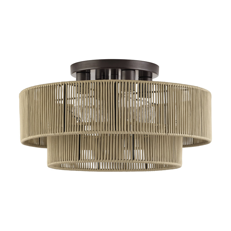 Acordia 4-Light Extra Large Semi-Flush Mount in English Bronze