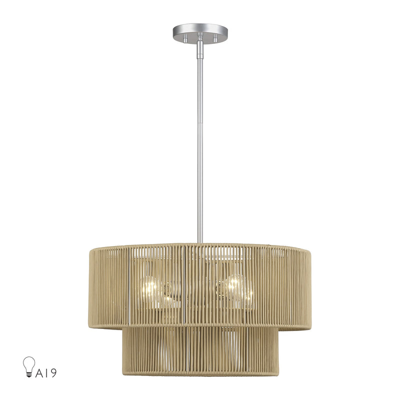 Acordia 4-Light Chandelier in Painted Nickel