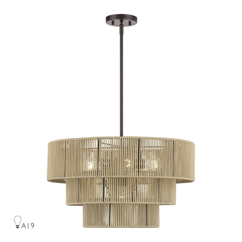 Acordia 6-Light Chandelier in English Bronze
