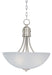 Logan Three Light Pendant in Satin Nickel