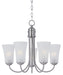 Logan Five Light Chandelier in Satin Nickel