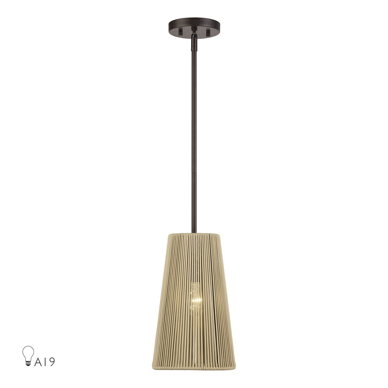 Florell Mini Cone Pendant in English Bronze