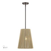 Florell 12" Cone Pendant in English Bronze