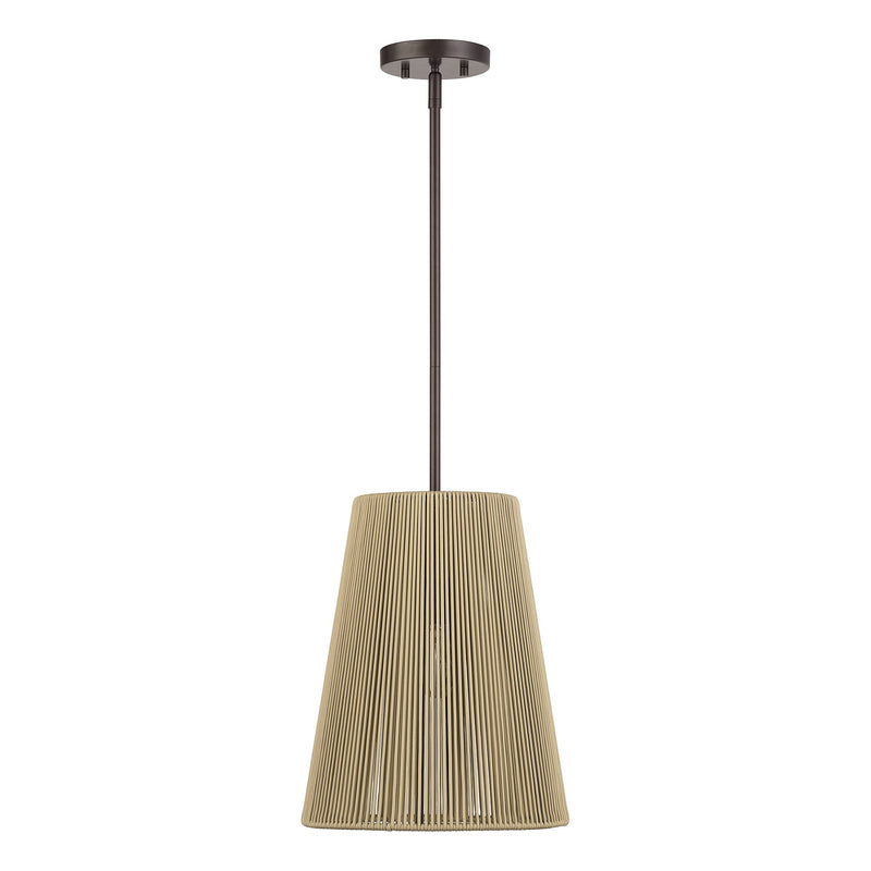 Florell 12" Cone Pendant in English Bronze