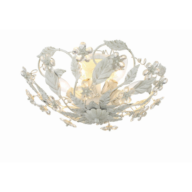 Paris Market 6 Light 16" Semi Flush Mount in Antique White