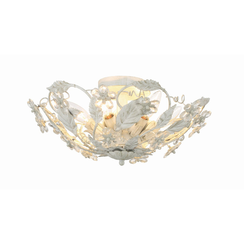Paris Market 6 Light 16" Semi Flush Mount in Antique White