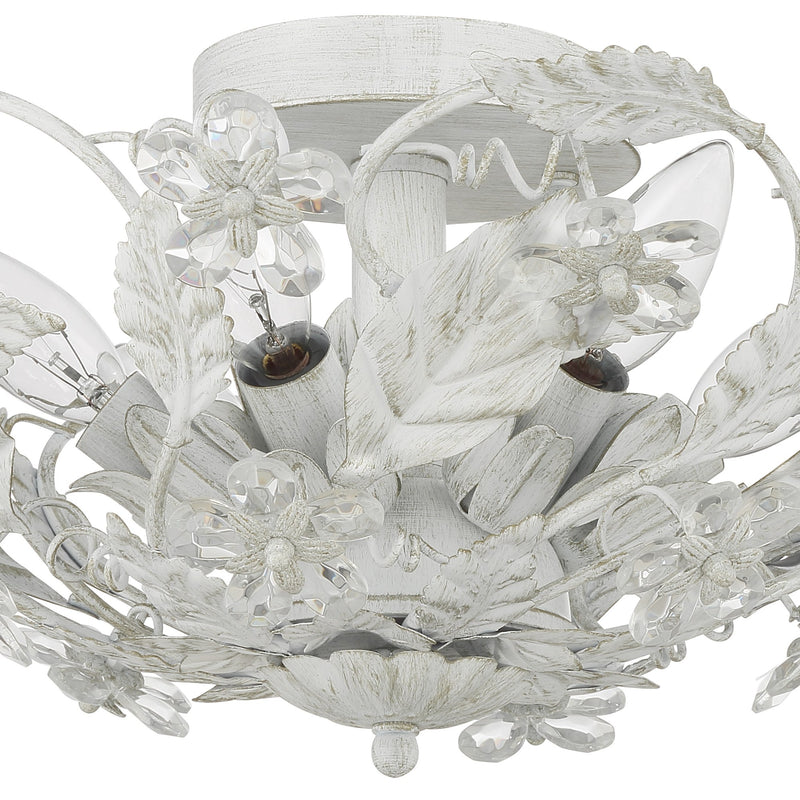Paris Market 6 Light 16" Semi Flush Mount in Antique White