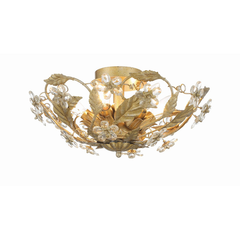 Paris Market 6 Light 16" Semi Flush Mount in Gold Leaf
