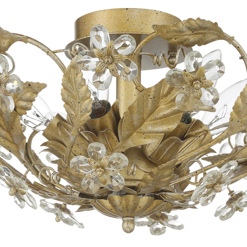 Paris Market 6 Light 16" Semi Flush Mount in Gold Leaf